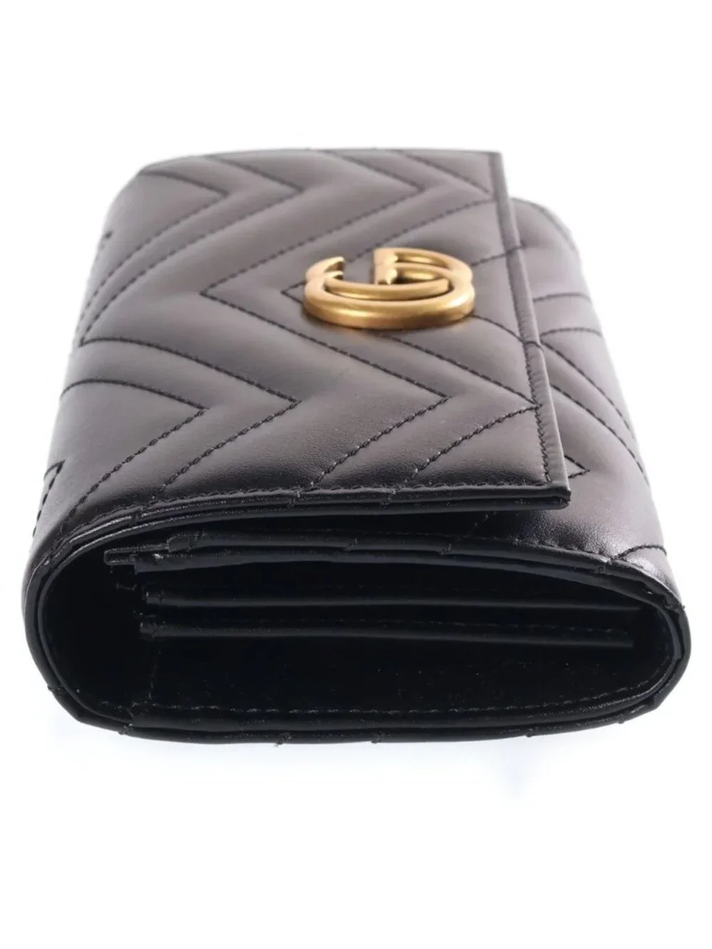 Gucci GG Marmont Bifold Wallet Black Leather